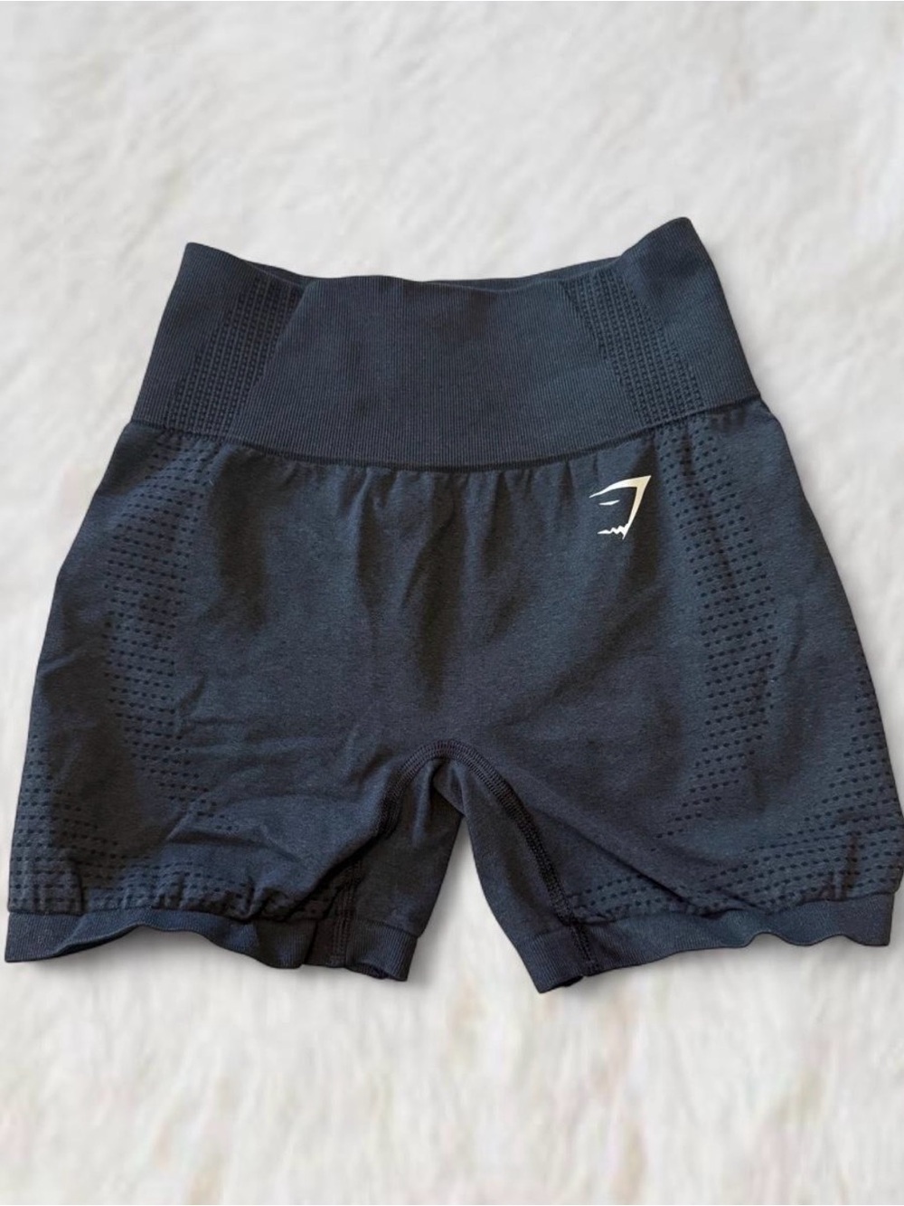 Gymshark Seamless High-Waist Bike Shorts in Black with Logo